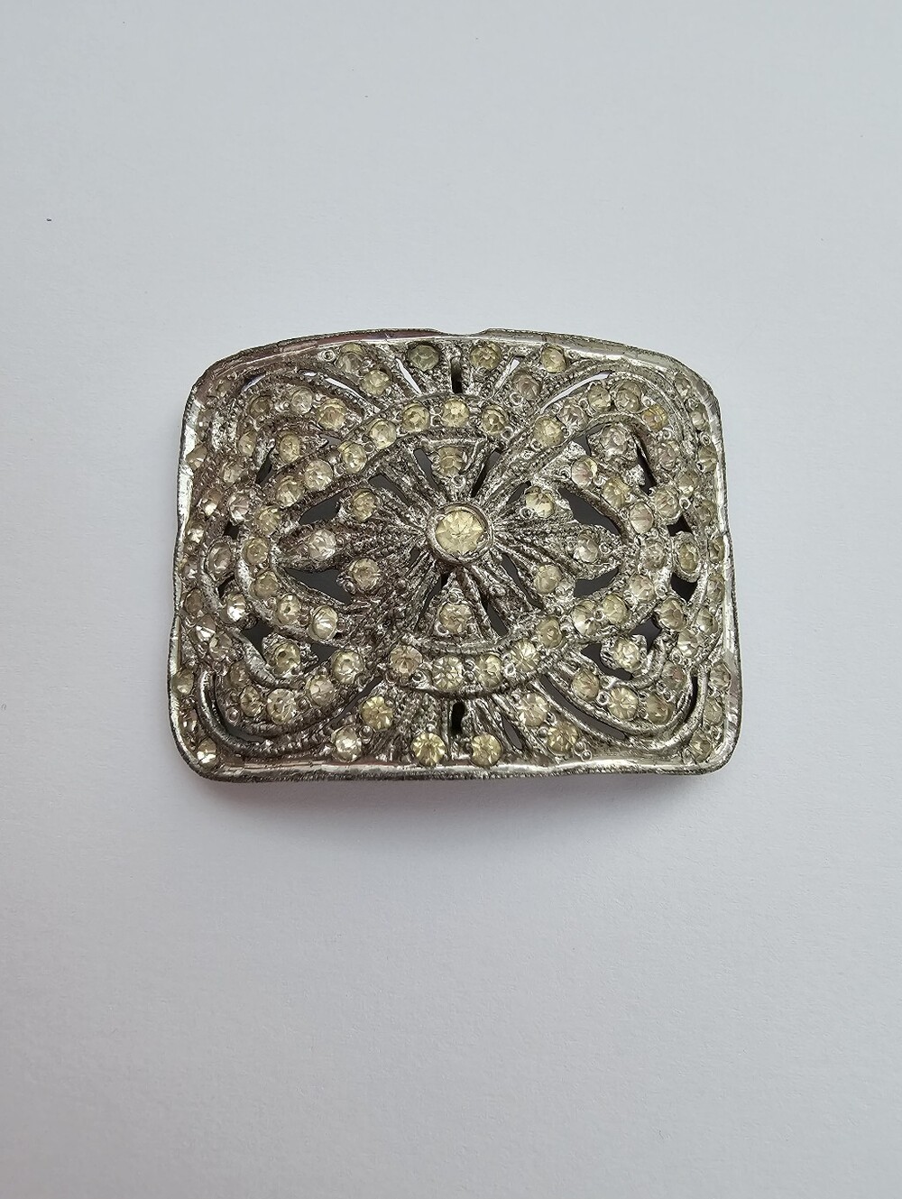 Vintage Art Deco Sash Buckle / Scarf Slide